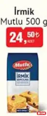 MUTLU İRMİK 500 G fiyat ve kampanya bilgisi